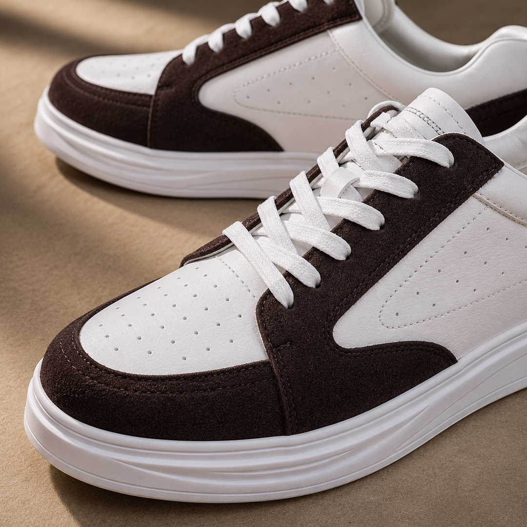 Hudson Court Sneakers - Classic Leather Low-Top Casual Shoes