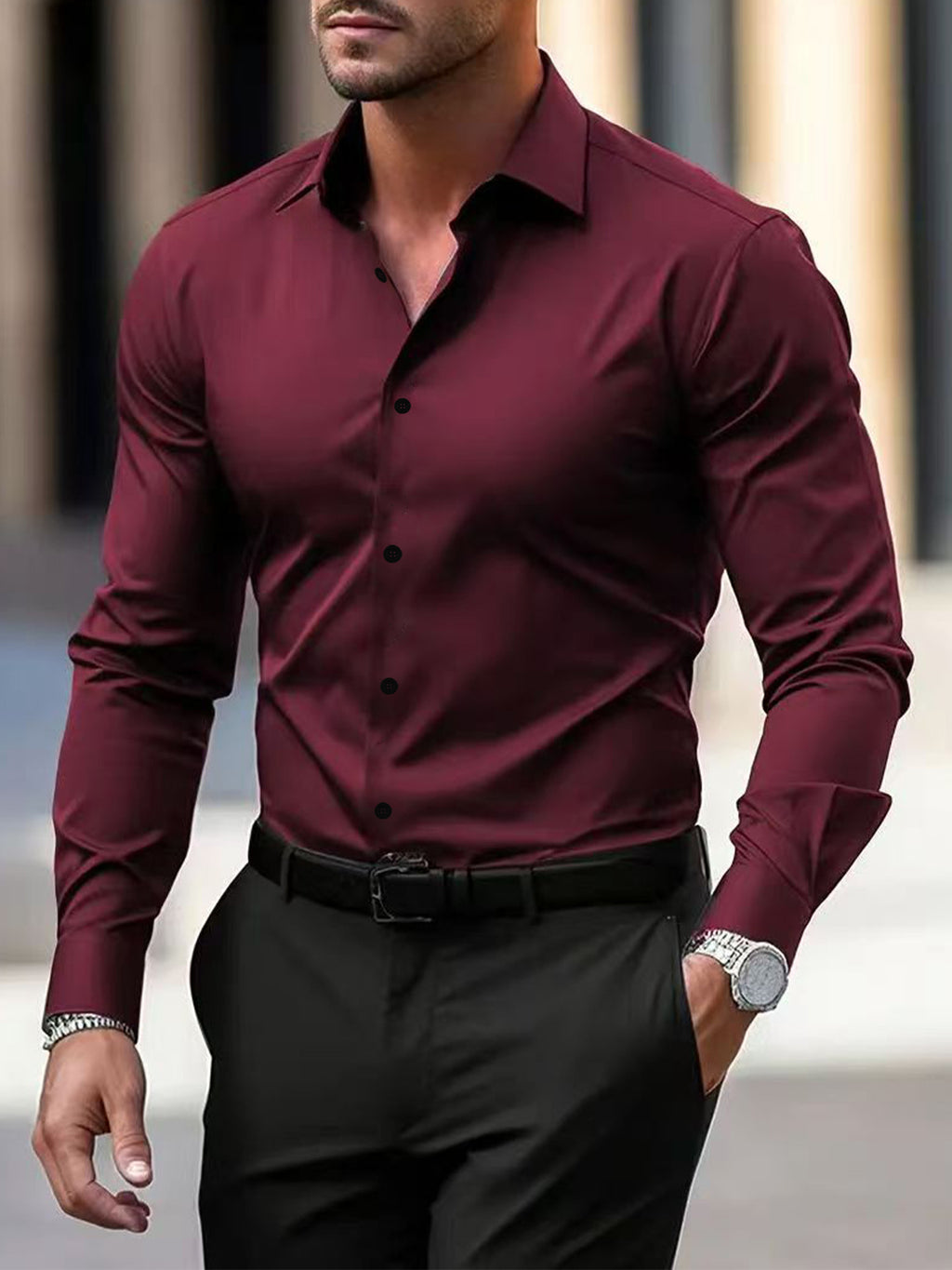 Men’s Velvet Cardigan Sweater – Soft Long Sleeve Casual Style-HighTouch