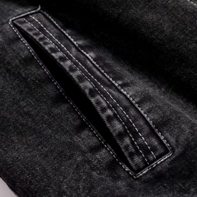 Men's Fleece Lined Denim Trucker Jacket