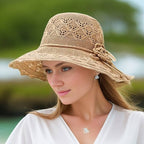 Brianna | Elegant wide-brimmed folding sun hat-HighTouch