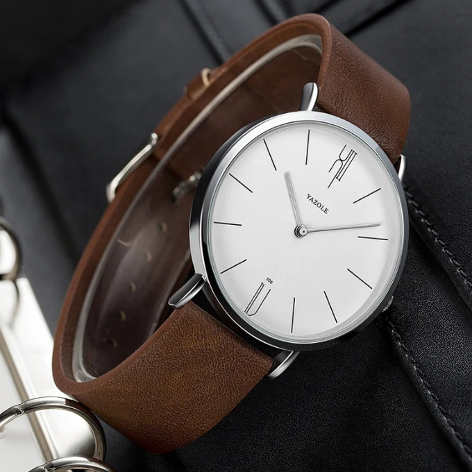 Men's Slim Cowhide Leather Watch – Sterling