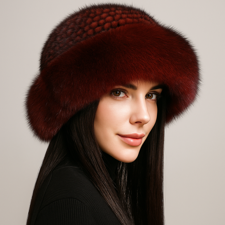 Women’s Velvet Fur Hat for Winter
