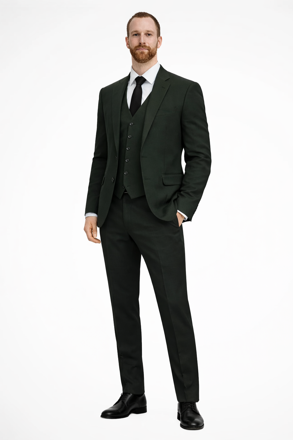 Edmundl | Men Linen 3-Piece Wedding Guest Suit Blazer Waistcoat Trousers