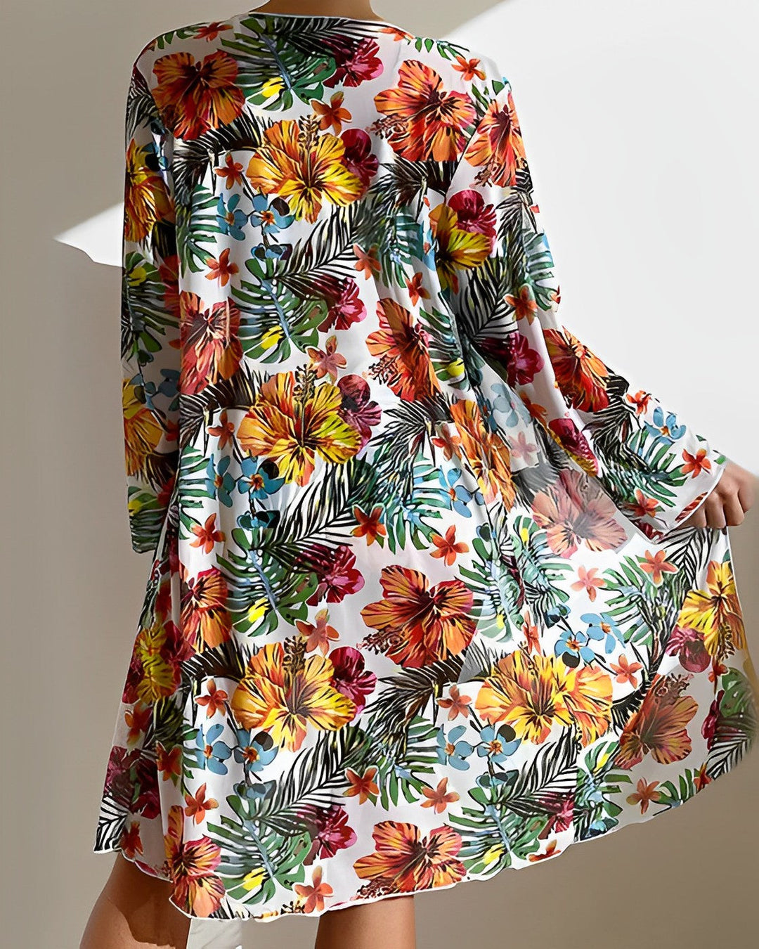 Juanita| Tropical Print Bikini Set with Cover-Up
