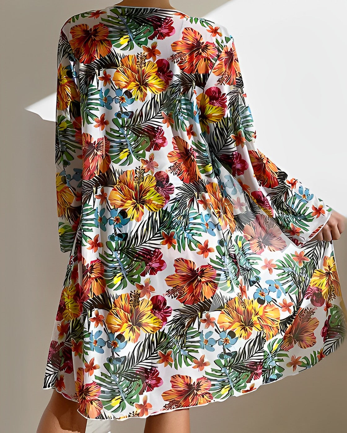 Juanita| Tropical Print Bikini Set with Cover-Up