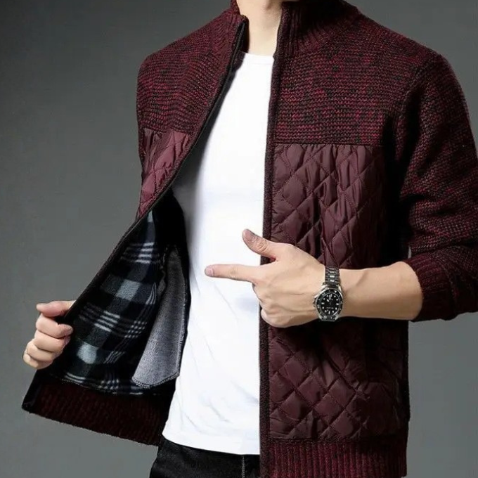Men's MetroLayer Zip Jacket – Warm Quilted Outerwear