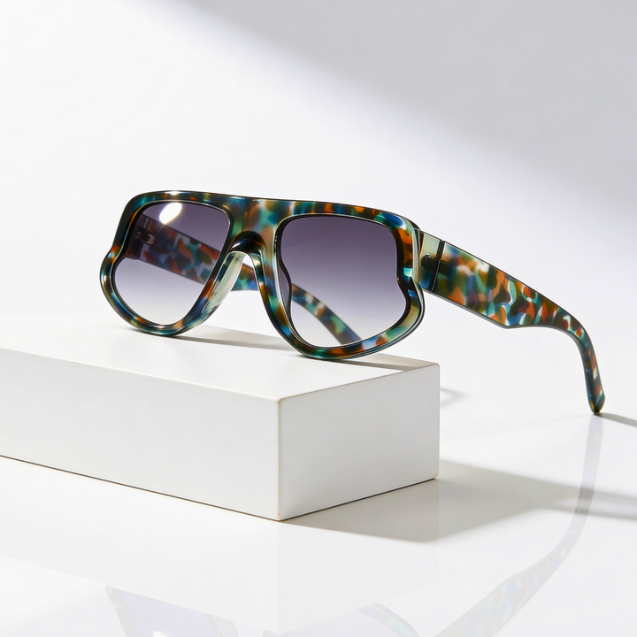 Women's Oversized UV400 Sunglasses – Gradient Acetate