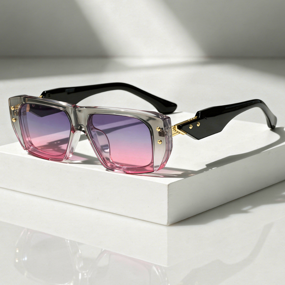 Oversized Square Sunglasses with UV400 Protection
