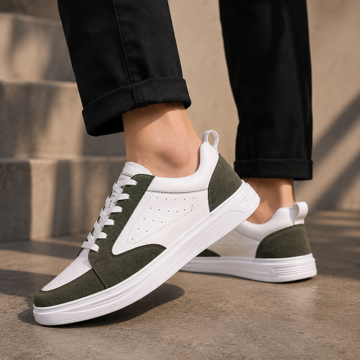 Hudson Court Sneakers - Classic Leather Low-Top Casual Shoes