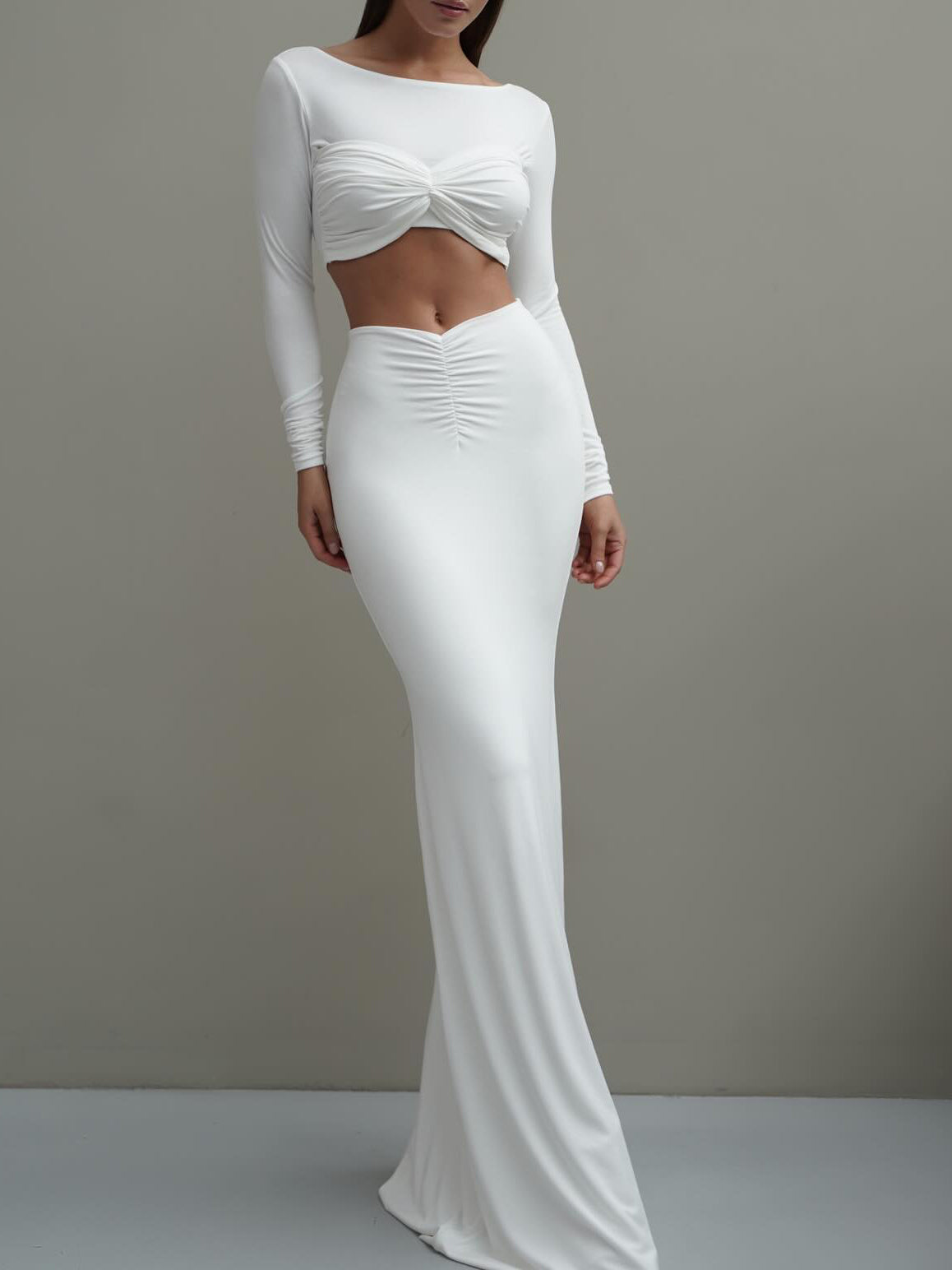 Women's High Elasticity Slim Fit Maxi Dress-HighTouch