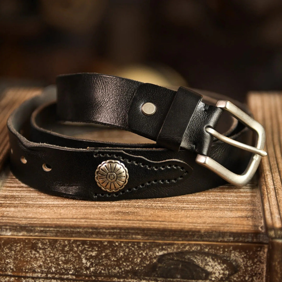 \Men's 100% Cowhide Leather Belt | Heritage Style