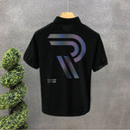 Polo Collar Short Sleeve Summer Lapels T-shirt Men-HighTouch