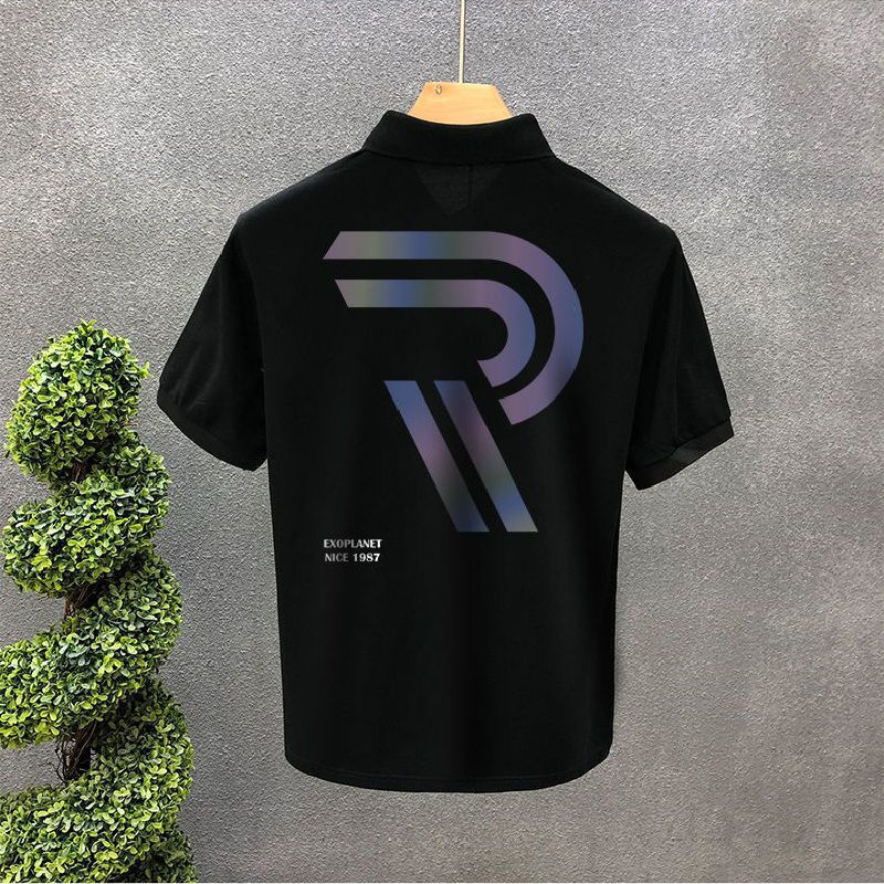 Polo Collar Short Sleeve Summer Lapels T-shirt Men-HighTouch