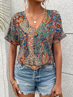 Alicia | Vintage Paisley Blouse-HighTouch