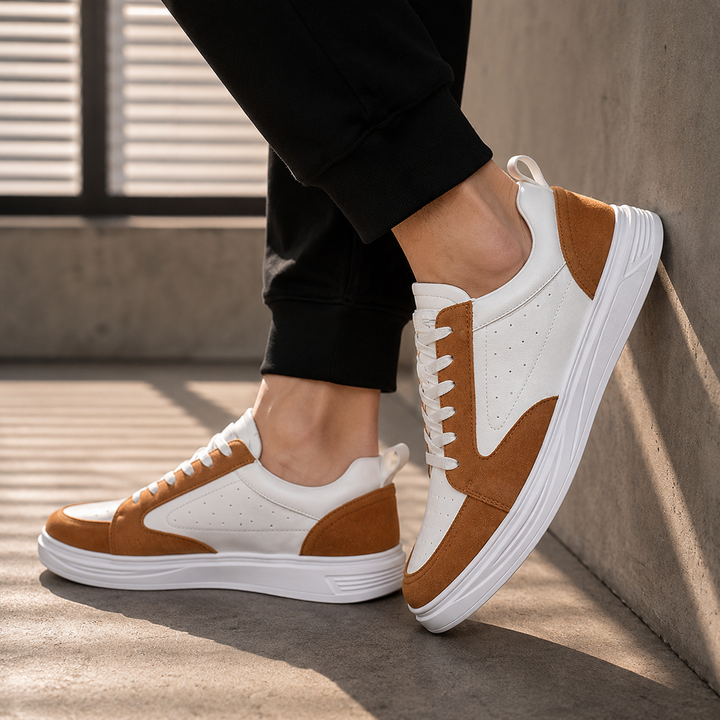 Hudson Court Sneakers - Classic Leather Low-Top Casual Shoes