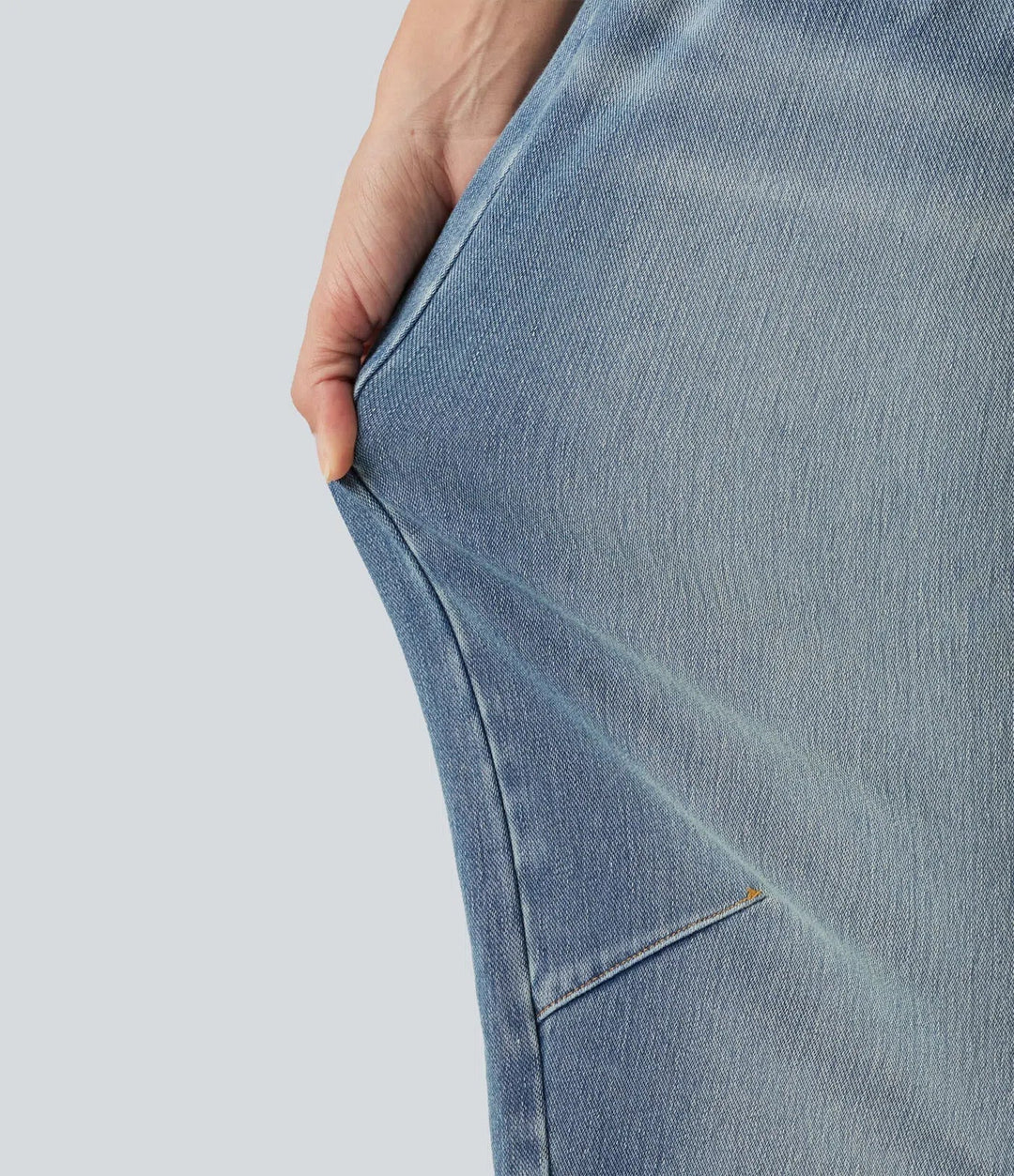 Barrel Leg Jeans Women High Rise Tapered Stretch Denim
