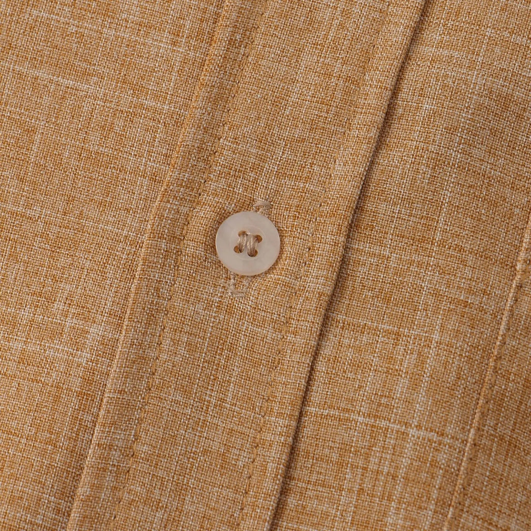 Men's Cotton-Linen Short Sleeve Shirt