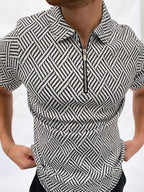 Men's Stand-Up Collar Raglan Sleeve T-Shirt-HighTouch