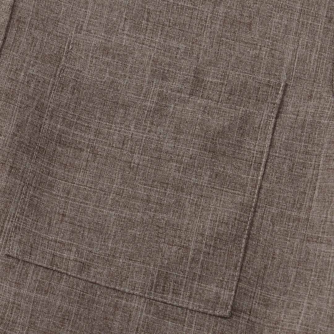Men's Cotton-Linen Short Sleeve Shirt