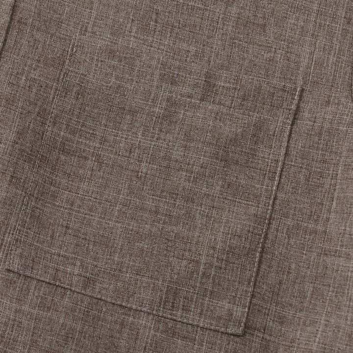 Men's Cotton-Linen Short Sleeve Shirt