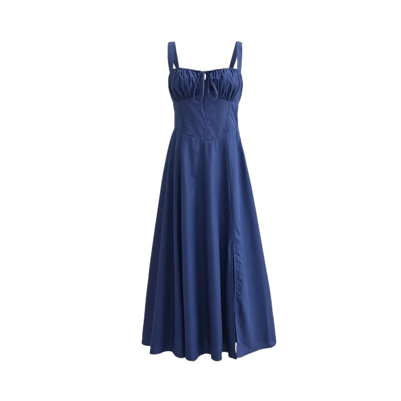 Seaside Vacation Sling Back Cross Tied Slim Fit Overknee Dress-HighTouch