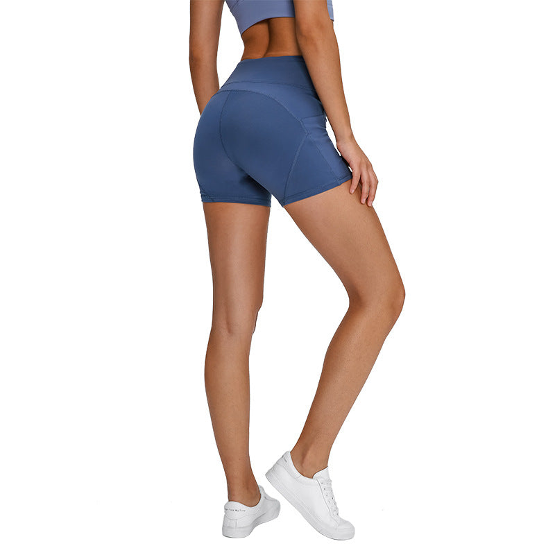Soft Cotton-Feel Yoga Shorts – High-Waist Anti-Sweat Shorts