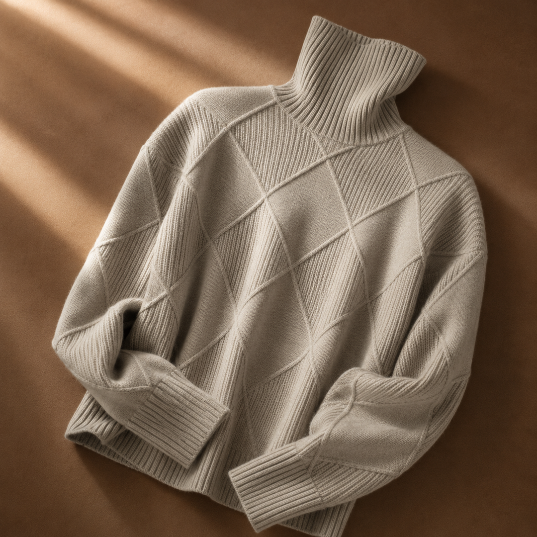 Women's Soft Knit Turtleneck Sweater Classic Pullover