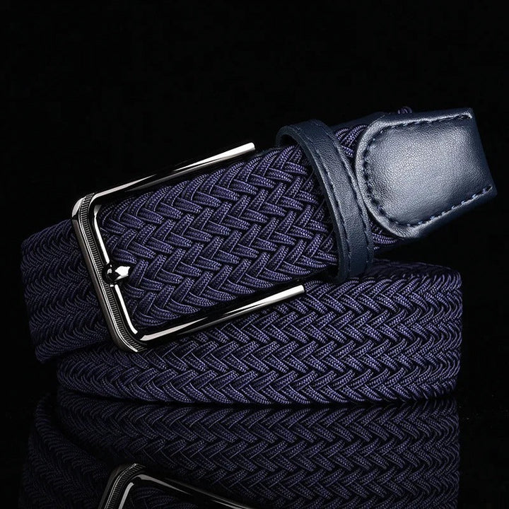 Men's Braided Leather Belt with Cowhide
