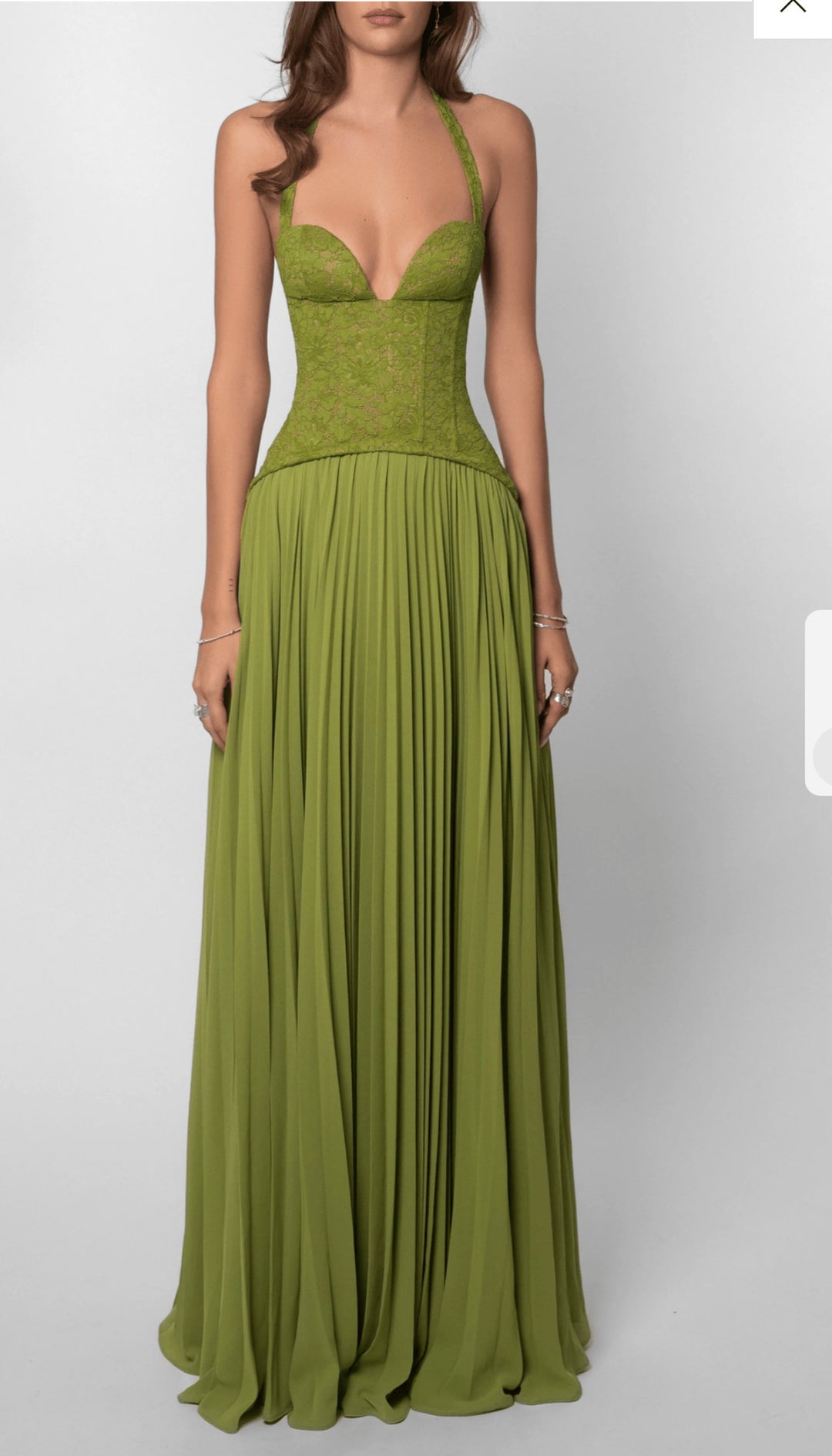 Women’s Halter-Neck Plunging Dress – Backless High-Waist A-Line Maxi