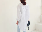 Cotton & Linen Dress Shirt | Long Sleeve Cotton Blend-HighTouch