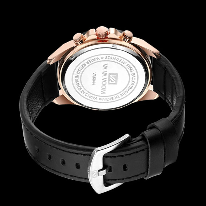 Men's Chronograph Leather Watch – Maverick