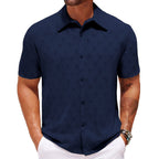 Hollow Jacquard Summer Casual Short Sleeve-HighTouch