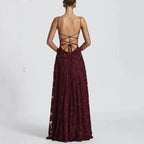 Floral Lace Maxi Dress for Special Occasions-HighTouch