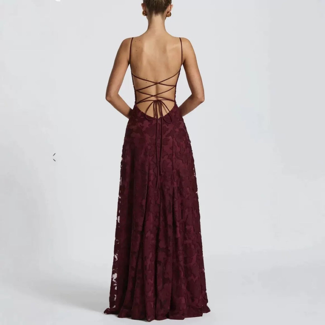 Floral Lace Maxi Dress for Special Occasions-HighTouch