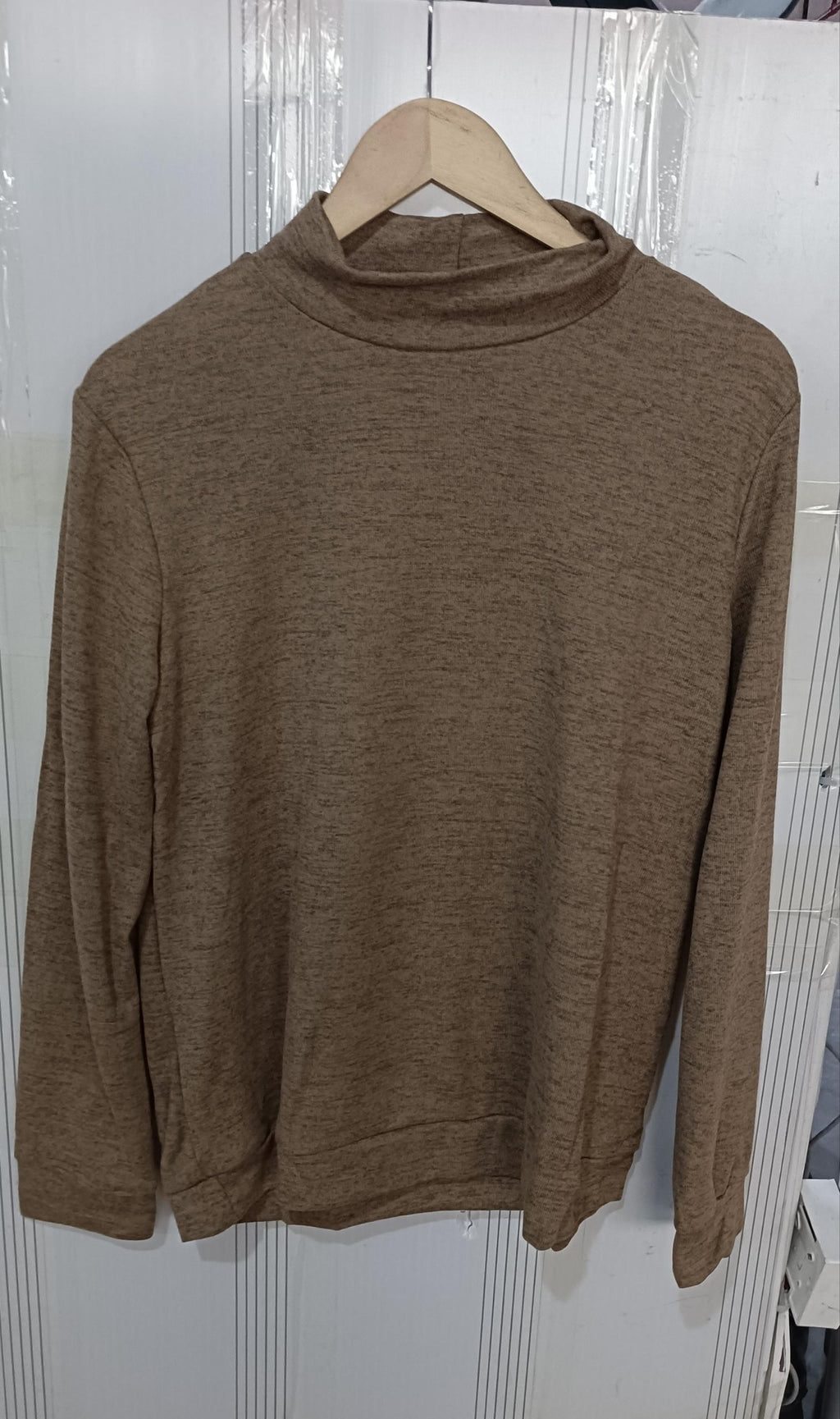 Women’s Solid Color Long Sleeve Knitted Pullover Sweater-HighTouch