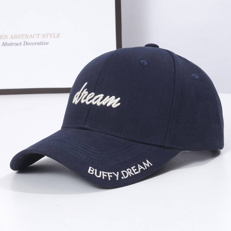 Korean Version Fashion Letter Embroidery Sun-Proof Peaked Cap-HighTouch