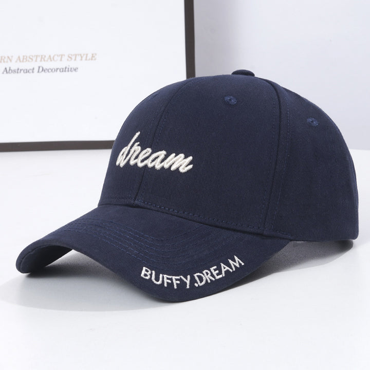 Korean Version Fashion Letter Embroidery Sun-Proof Peaked Cap-HighTouch