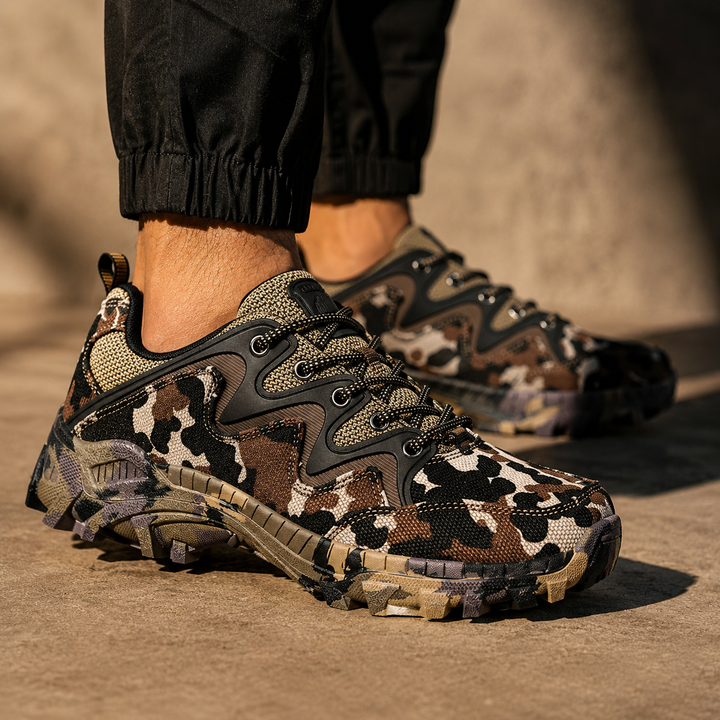Men's Outdoor Trail Running Shoes Camo Grip Sneakers