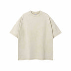 Women's Distressed Cotton Wool T-Shirt – Loose Fit Batik Style-HighTouch