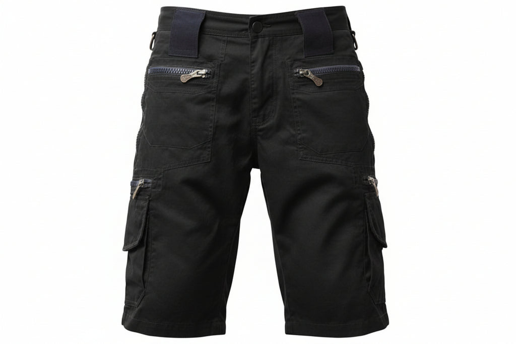Men’s Cotton Cargo Shorts Loose Fit Multi Pocket Summer-HighTouch