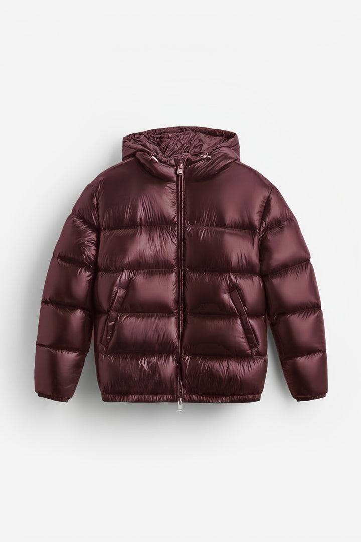 Men’s Black Hooded Cotton Jacket-HighTouch