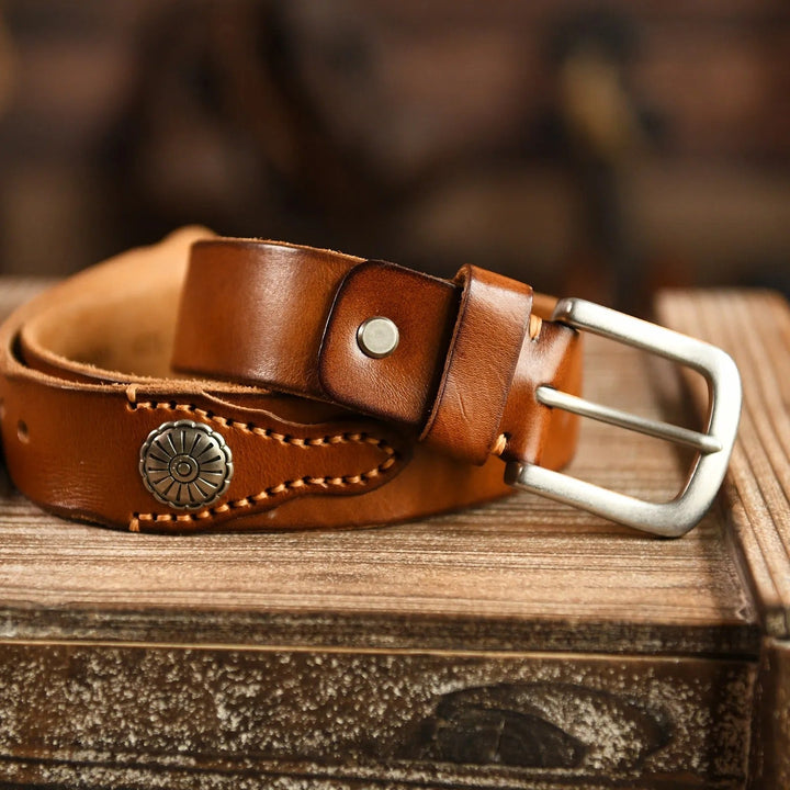 \Men's 100% Cowhide Leather Belt | Heritage Style
