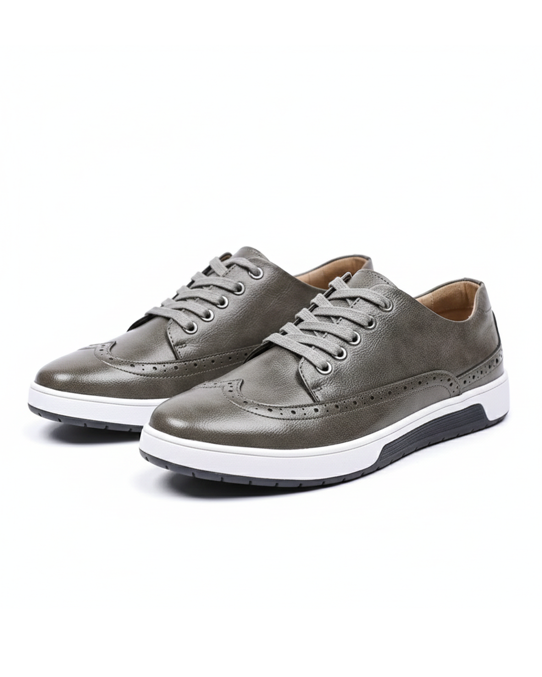Men’s Brogue Sneakers 2-Pair Bundle | Smart Casual Oxford Shoes Set