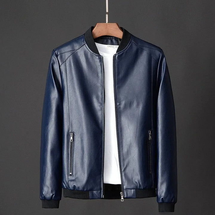 Men's Vegan Leather Jacket – Water Resistant