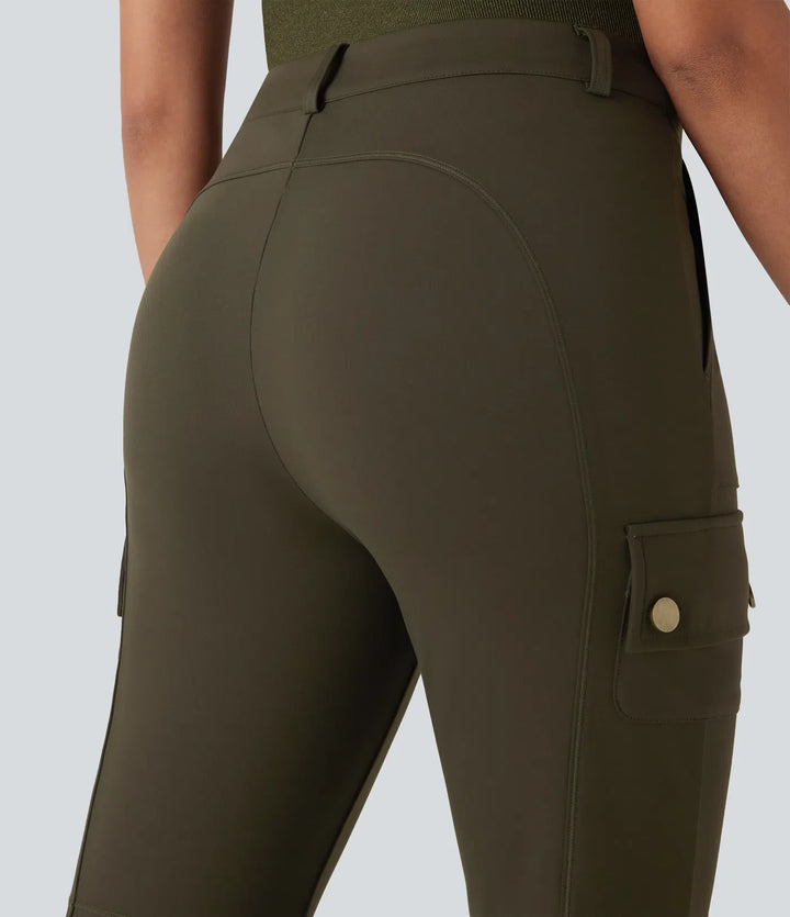 Cargo Pants Women Mid Rise Bootcut Hiking Trousers