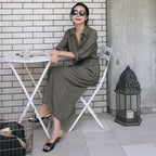 New Style Cotton Shirt Dress Commuting Large Swing Long Skirt-HighTouch