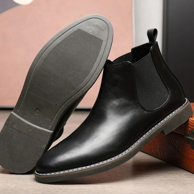 Men's Leather Chelsea Boots Ankle Dress Boots