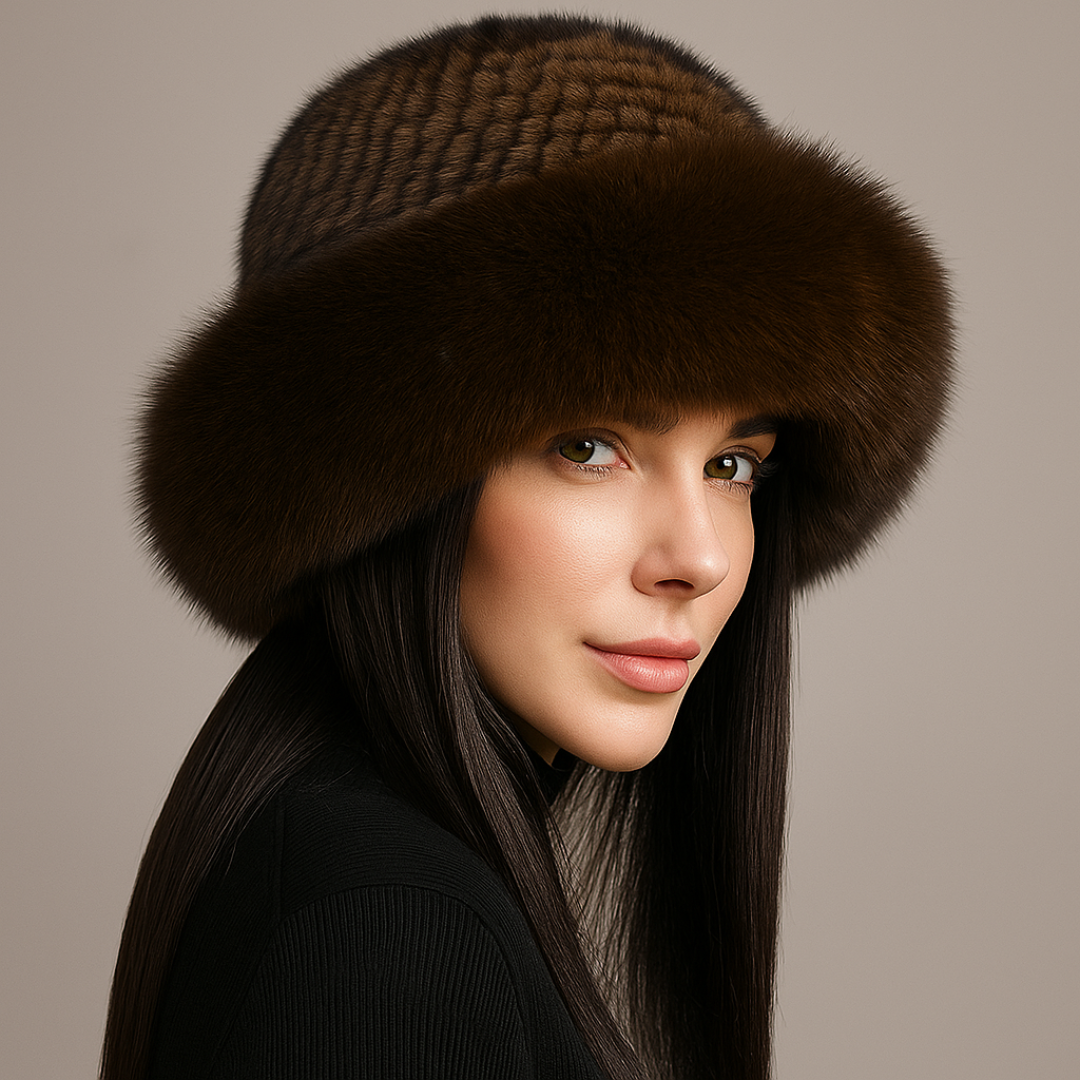 Women’s Velvet Fur Hat for Winter