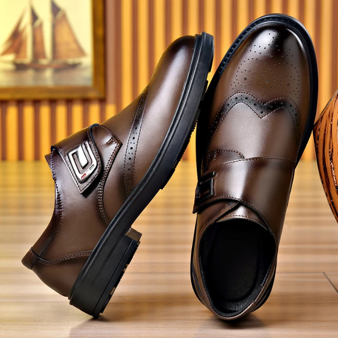Men's Full-Grain Leather Slip-On Dress Shoes