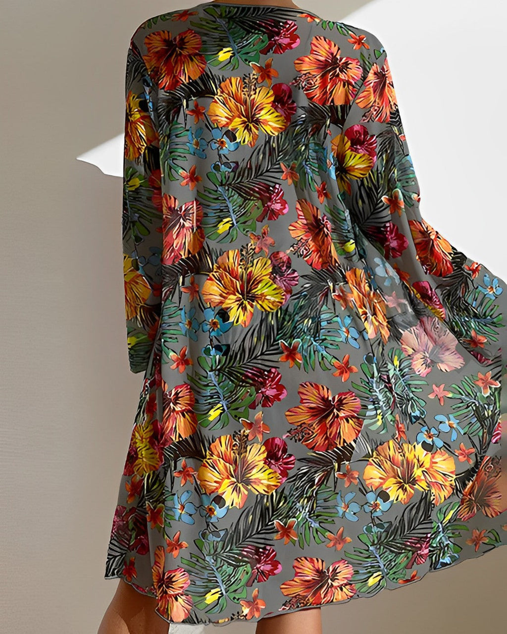 Juanita| Tropical Print Bikini Set with Cover-Up